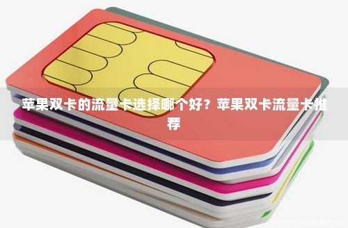 苹果双卡的流量卡选择哪个好？苹果双卡流量卡推荐