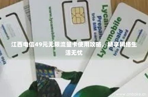 江西电信49元无限流量卡使用攻略，畅享网络生活无忧