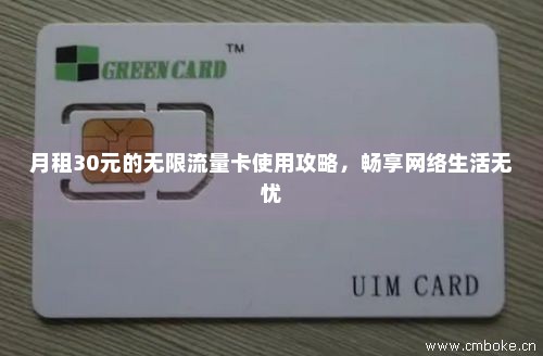 月租30元的无限流量卡使用攻略，畅享网络生活无忧-第1张图片-择卡网