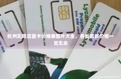 杭州无限流量卡价格表图片大全，各类套餐价格一览无余-第1张图片-择卡网
