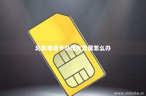 北京电话卡办理大流量怎么办