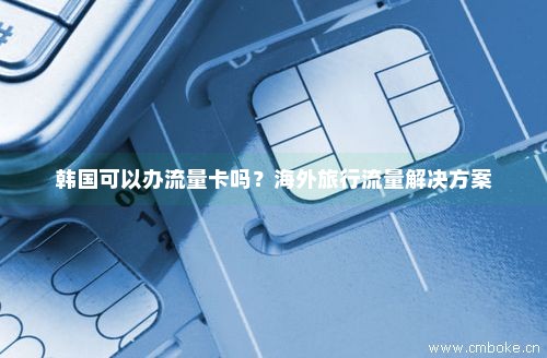 韩国可以办流量卡吗？海外旅行流量解决方案-第1张图片-择卡网